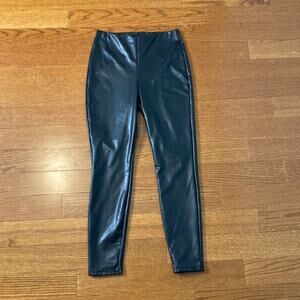 M Express Black PU faux leather pleather pants